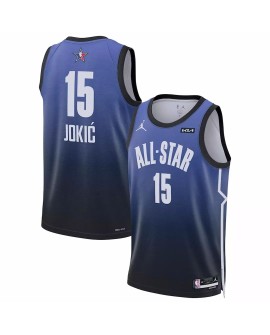 Maillot Swingman Nikola Jokic Jordan Brand bleu 2023 NBA All-Star Game pour homme