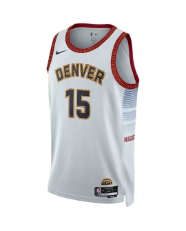 Denver Nuggets Nikola Jokic #15 Maillot Swingman Nike Blanc 22/23 pour Homme - Édition Ville