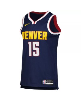 Maillot Swingman Nike #15 Nike Navy 2022/23 Denver Nuggets pour hommes - Édition Icon