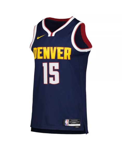 Maillot Swingman Nike #15 Nike Navy 2022/23 Denver Nuggets pour hommes - Édition Icon
