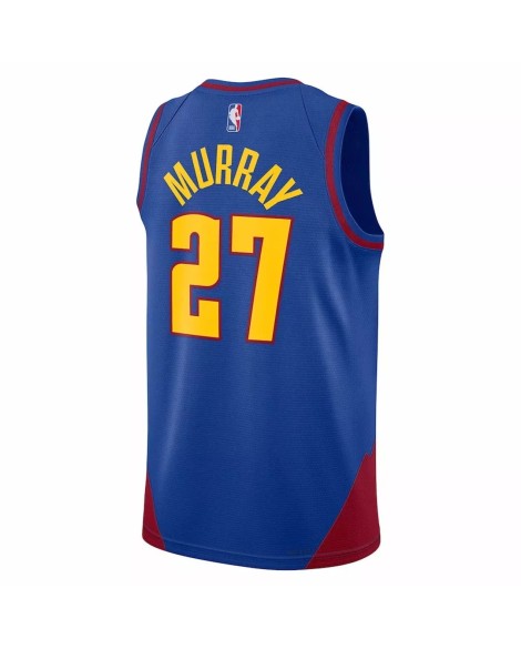 Maillot Swingman Denver Nuggets Jamal Murray #27 Jordan Brand bleu pour hommes 2022/23 - Édition Statement