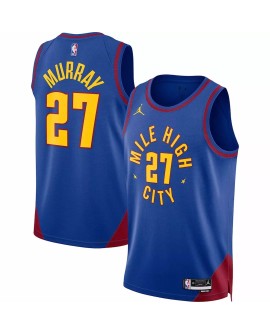 Maillot Swingman Denver Nuggets Jamal Murray #27 Jordan Brand bleu pour hommes 2022/23 - Édition Statement