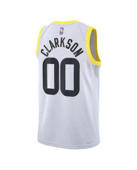 Maillot Utah Jazz Jordan Clarkson #00 Nike blanc 2022/23 Swingman pour homme - Édition Association