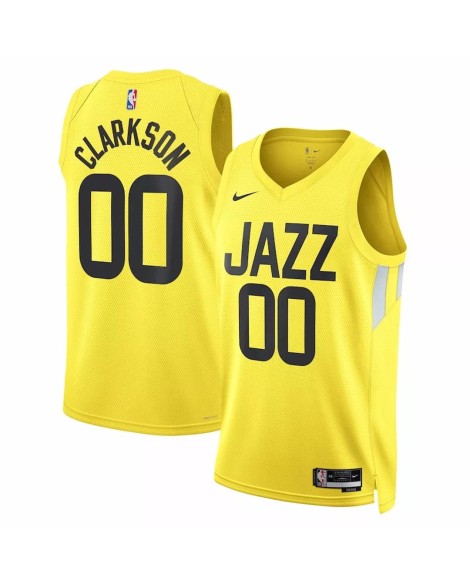 Maillot Utah Jazz Jordan Clarkson #00 Nike Gold 2022/23 Swingman pour homme - Édition Icon