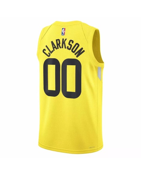 Maillot Utah Jazz Jordan Clarkson #00 Nike Gold 2022/23 Swingman pour homme - Édition Icon