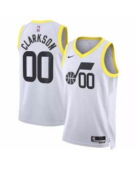 Maillot Utah Jazz Jordan Clarkson #00 Nike blanc 2022/23 Swingman pour homme - Édition Association