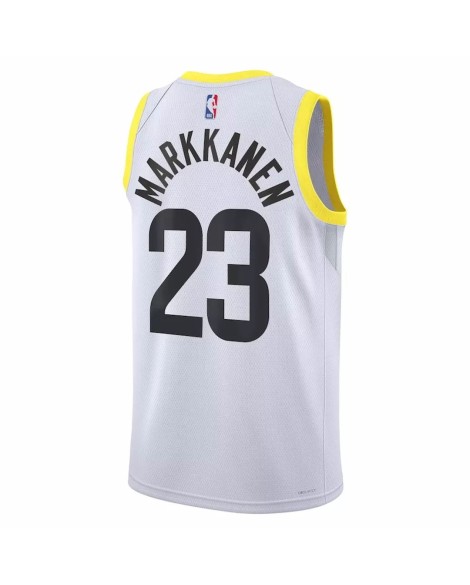 Maillot Swingman Utah Jazz Lauri Markkanen #23 Nike blanc 2022/23 pour hommes - Édition Association