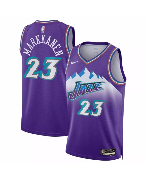 Maillot Utah Jazz Lauri Markkanen #23 Nike Violet 2022/23 Swingman pour homme - Édition classique