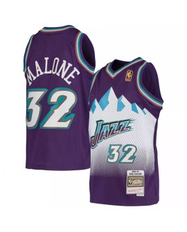 Maillot NBA Swingman Utah Jazz Karl Malone #32 Mitchell & Ness violet 1996/97 pour homme