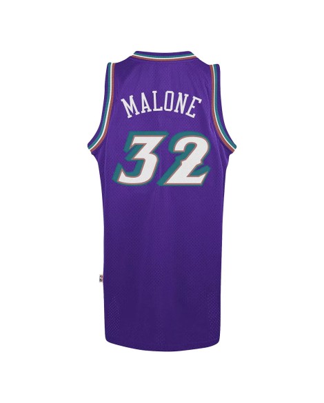 Maillot NBA Swingman Utah Jazz Karl Malone #32 Adidas Violet 1996/97 pour Homme