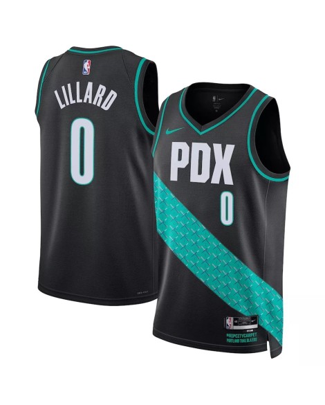 Portland Trail Blazers pour hommes Damian Lillard #0 Nike Noir 22/23 Swingman Maillot - City Edition