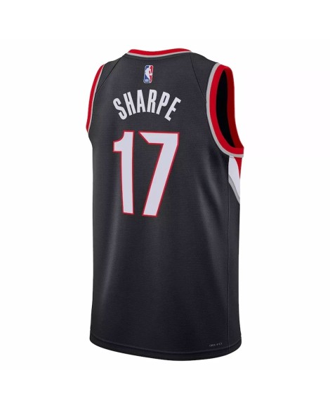 Maillot Swingman Portland Trail Blazers Shaedon Sharpe #17 noir 2022/23 pour hommes - Édition Icon