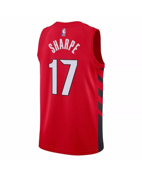 Maillot Swingman Portland Trail Blazers Shaedon Sharpe #17 Jordan rouge 2022/23 pour hommes - Édition Statement