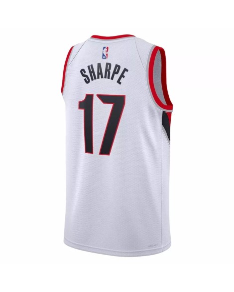 Maillot Swingman Portland Trail Blazers Shaedon Sharpe #17 blanc 2022/23 pour hommes - Édition Association