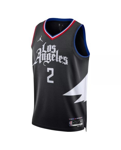 Maillot Swingman LA Clippers Kawhi Leonard #2 Jordan Brand noir 2022/23 Statement Edition pour homme