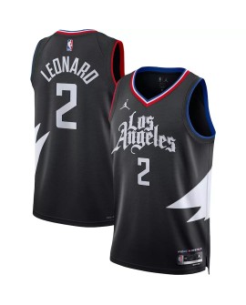 Maillot Swingman LA Clippers Kawhi Leonard #2 Jordan Brand noir 2022/23 Statement Edition pour homme