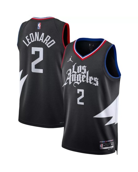 Maillot Swingman LA Clippers Kawhi Leonard #2 Jordan Brand noir 2022/23 Statement Edition pour homme