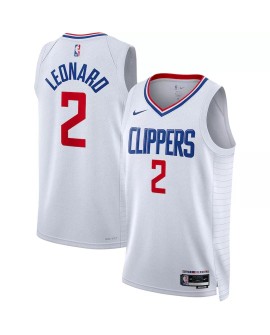 Maillot Swingman LA Clippers Kawhi Leonard #2 Nike blanc 2022/23 pour hommes - Édition Association