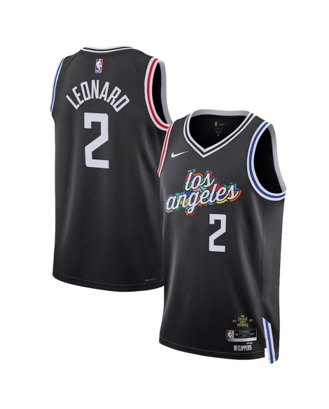 Maillot Swingman LA Clippers Kawhi Leonard #2 Nike noir 2022/23 pour hommes - City Edition