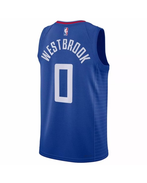 Maillot LA Clippers Russell Westbrook #0 Nike Royal 2022/23 Swingman pour hommes - Édition Icon