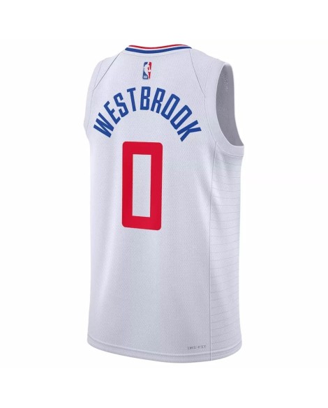 Maillot Swingman LA Clippers Russell Westbrook #0 Nike blanc 2022/23 pour hommes - Édition Association