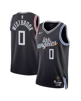 Maillot Swingman LA Clippers Russell Westbrook #0 Nike noir 2022/23 pour hommes - City Edition