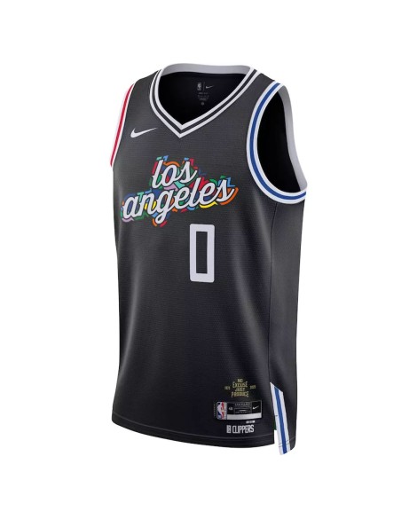 Maillot Swingman LA Clippers Russell Westbrook #0 Nike noir 2022/23 pour hommes - City Edition
