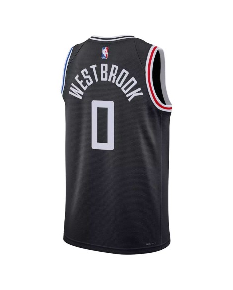 Maillot Swingman LA Clippers Russell Westbrook #0 Nike noir 2022/23 pour hommes - City Edition