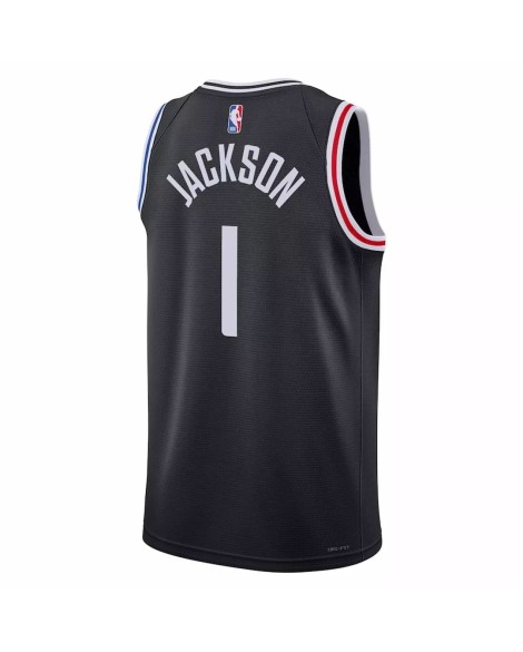 Maillot Swingman LA Clippers Reggie Jackson #1 Nike noir 2022/23 pour homme - City Edition