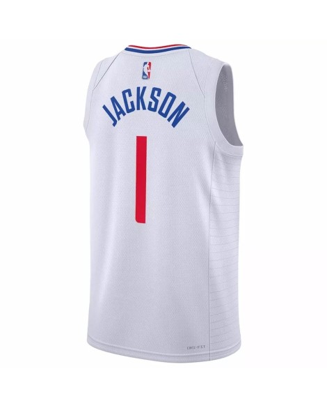 Maillot Swingman LA Clippers Reggie Jackson #1 Nike blanc 2022/23 pour hommes - Édition Association