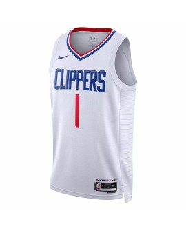 Maillot Swingman LA Clippers Reggie Jackson #1 Nike blanc 2022/23 pour hommes - Édition Association