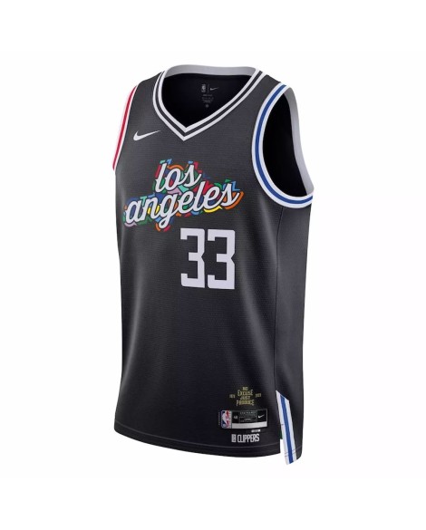 Maillot Swingman LA Clippers Nicolas Batum #33 Nike noir 2022/23 pour hommes - City Edition
