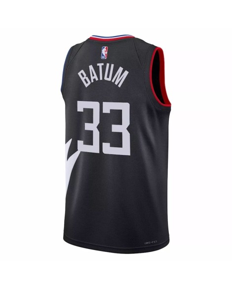 Maillot Swingman LA Clippers Nicolas Batum #33 Jordan Brand noir 2022/23 pour hommes - Édition Statement