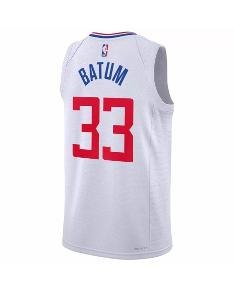 Maillot Swingman LA Clippers Nicolas Batum #33 Nike blanc 2022/23 pour hommes - Édition Association