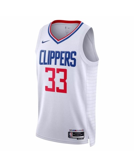 Maillot Swingman LA Clippers Nicolas Batum #33 Nike blanc 2022/23 pour hommes - Édition Association