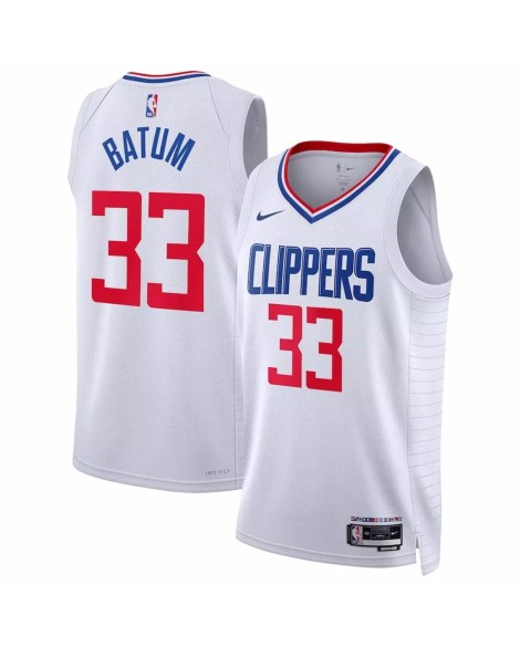 Maillot Swingman LA Clippers Nicolas Batum #33 Nike blanc 2022/23 pour hommes - Édition Association