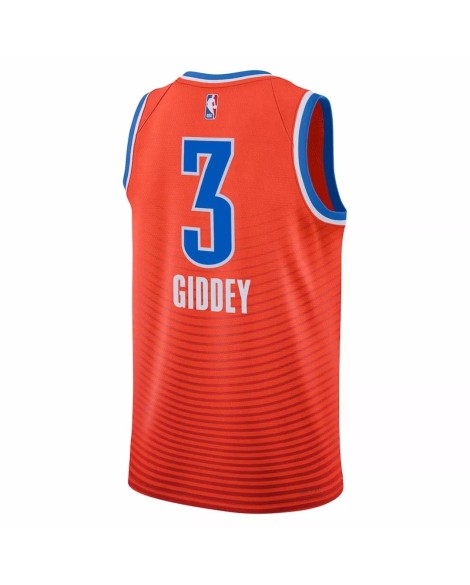 Maillot Swingman Oklahoma City Thunder Josh Giddey #3 Jordan Brand orange 2022/23 pour hommes - Édition Statement