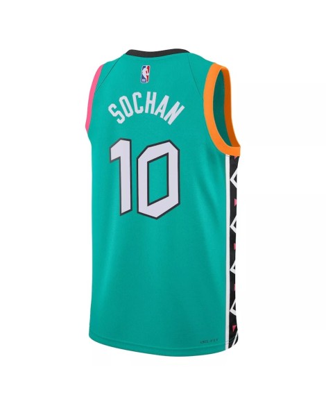San Antonio Spurs Jeremy Sochan #10 Nike Vert 2022/23 Swingman Maillot - City Edition