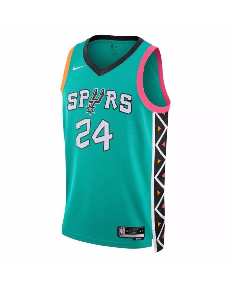 Maillot Swingman San Antonio Spurs Devin Vassell #24 Nike vert 2022/23 pour hommes - City Edition