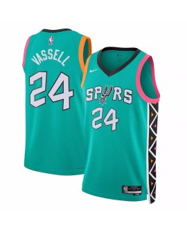 Maillot Swingman San Antonio Spurs Devin Vassell #24 Nike vert 2022/23 pour hommes - City Edition