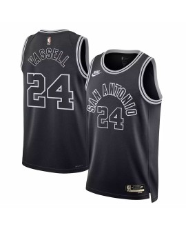 Maillot Swingman San Antonio Spurs Devin Vassell #24 Nike noir 2022/23 pour hommes - Édition classique
