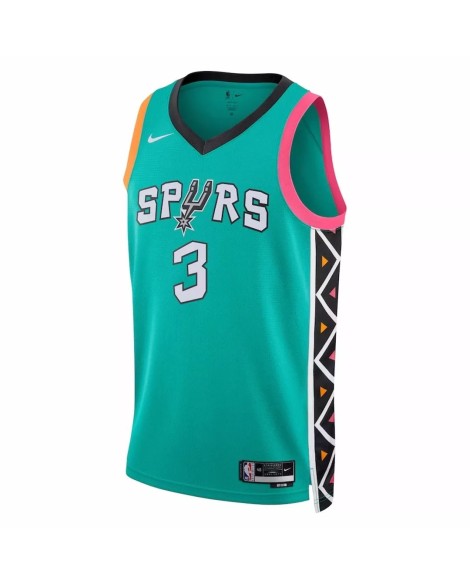 Maillot Swingman San Antonio Spurs Keldon Johnson #3 Nike vert 2022/23 pour hommes - City Edition