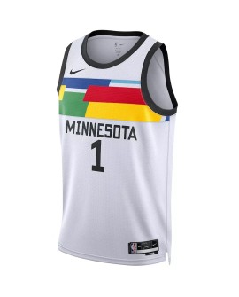 Maillot Swingman Minnesota Timberwolves Anthony Edwards #1 Nike blanc 2022/23 pour hommes - City Edition