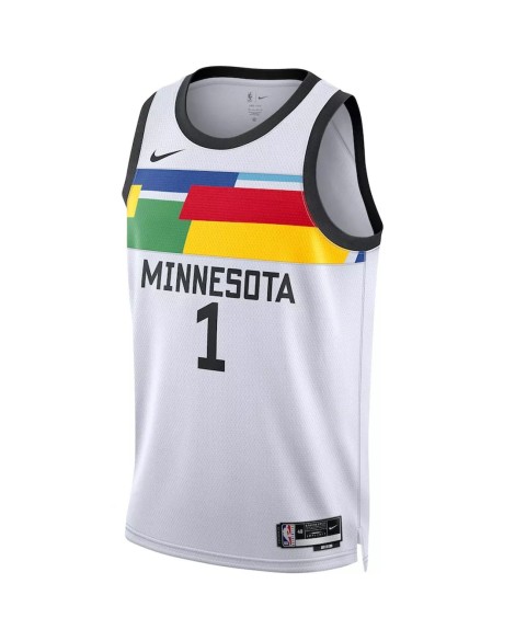 Maillot Swingman Minnesota Timberwolves Anthony Edwards #1 Nike blanc 2022/23 pour hommes - City Edition