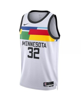 Maillot Swingman Minnesota Timberwolves Karl-Anthony Towns #32 Nike blanc 2022/23 pour hommes - City Edition