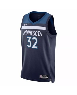 Maillot Swingman Minnesota Timberwolves Karl-Anthony Towns #32 Nike bleu marine 2022/23 pour hommes - Édition Icon