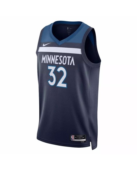 Maillot Swingman Minnesota Timberwolves Karl-Anthony Towns #32 Nike bleu marine 2022/23 pour hommes - Édition Icon