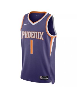 Maillot Swingman Phoenix Suns Devin Booker #1 violet 22/23 pour hommes - Édition Icon