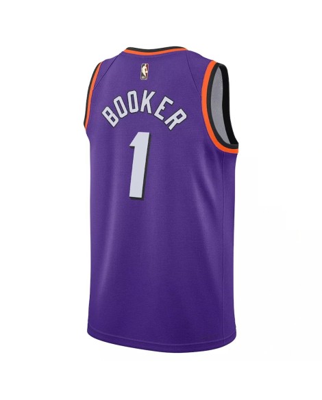 Maillot Swingman Phoenix Suns Devin Booker #1 Nike Violet 2022/23 pour hommes - Édition classique