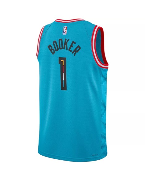 Maillot Swingman Phoenix Suns Devin Booker #1 Nike Turquoise 2022/23 pour homme - City Edition